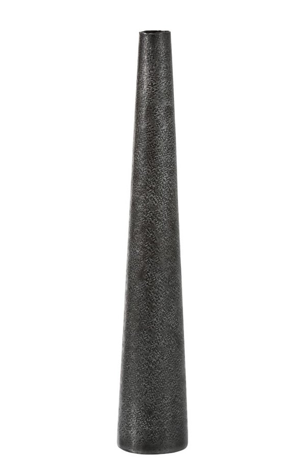 Vase Kegel Muster Aluminium Graphit