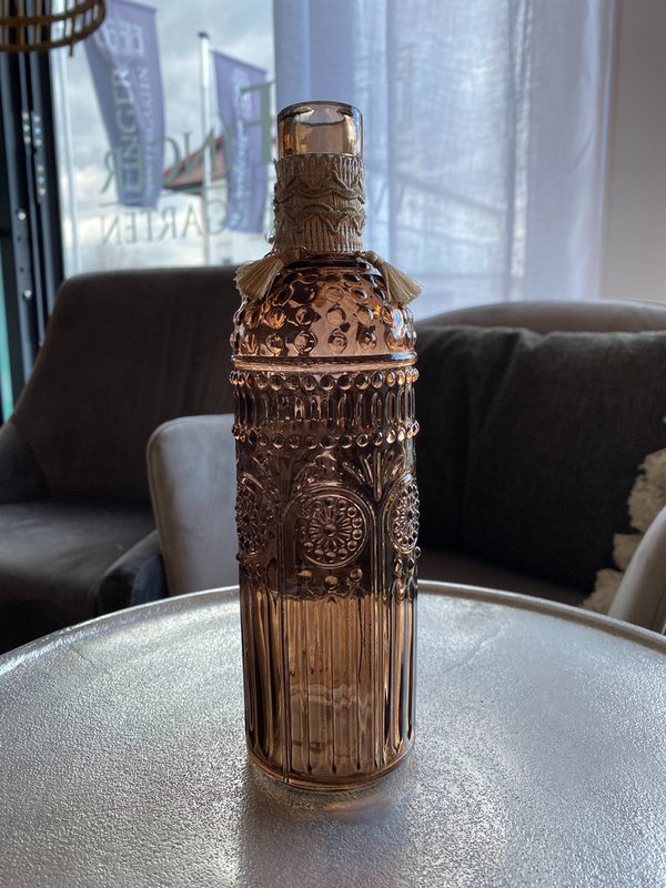 Flasche Ø 6,5 x 25 cm BORLAS dunkelbraun groß