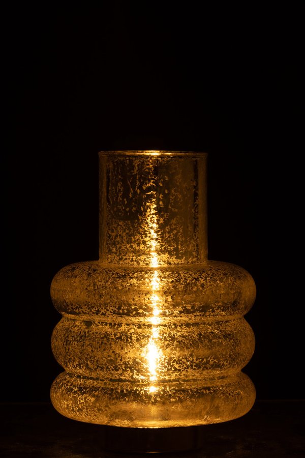 LED Lampe mit Ringen champagner